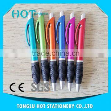 Cheap import products silver neb and plunger tube plastic pen