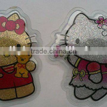 light up golden PVC patches for kids clothes