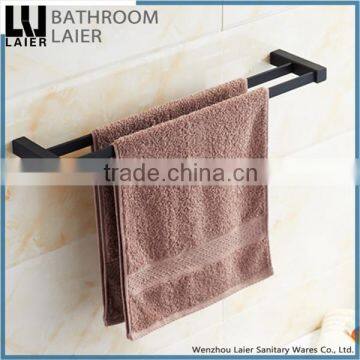 Elegant Fancy Decorative Zinc Alloy Soft Feeling Bathroom Sanitary Items Wall Mounted Double Towel Bar