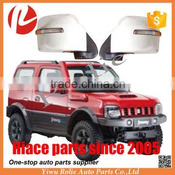 Refit turning spare auto body parts electric automatic foldable JIMNY side rear view LED light mirror