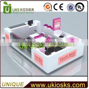 6000*3000 Nail kiosk design, nail bar kiosk for manicure for sale