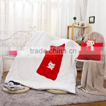 2015 new style cushion & quilt 100% cotton quilt cute style red Ahri