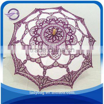 100^cotton lace wedding parasol craft umbrellas