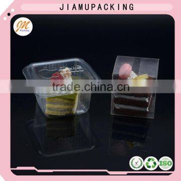 PVC plastic disposable transparent display storage clamshell cake box packaging