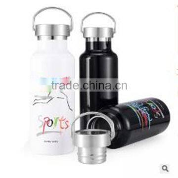 New items 750ml stainless steel vacuum thermos flask with stainless steel handle and lid.