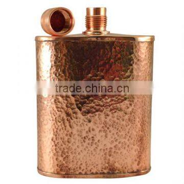 Copper Flask , Hammered Flask , Whiskey Flask , Bear Bottle , Flask With Lid on it, Wine Bottle, Pure Copper Barware ,
