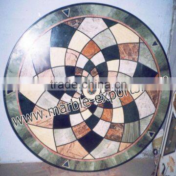 Marble Inlay Table Top Round Table top