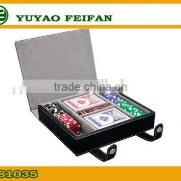 Promotion Poker Chip Set 100 poker chips in PU case for games