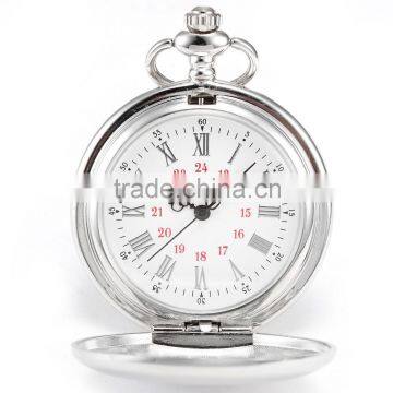 Vintage Men Lady Roman Numerals Analog Quartz Pocket Watch