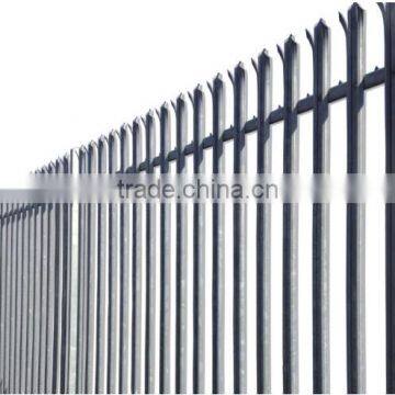 Security Palisade Fencing 2.0m High 52.25m 19Bays Of Steel W Section Fence 6.6Ft