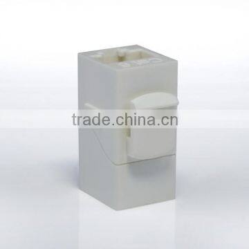 RoHS2 RJ45 Cat6 180 Degree Unshielded UTP Straight Keystone Coupler photo-6