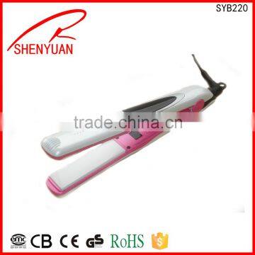 Low price Womens Aluminum plate hair straightener LED Temperature Display Hair Crimper made in china