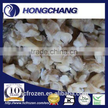 Frozen chopped short neck clam meat with stomach removed