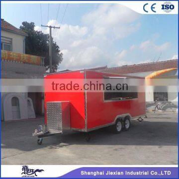 JX-FS500 food truck trailer/snack food trailer/mobile kitchen car with CE