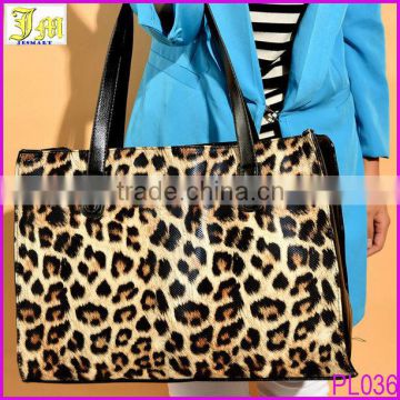 Large Capacity Women's Leopard Tote Bag Fashion PU Handbag Wholesale in Miami