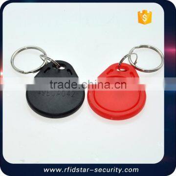 2015 Top Selling 13.56MHz MF IC Silicone Key Tag with Matel Ring