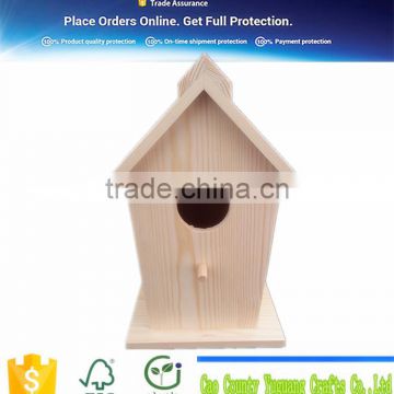 Wholsale New Good Quality Unfinished Wooden Bird House