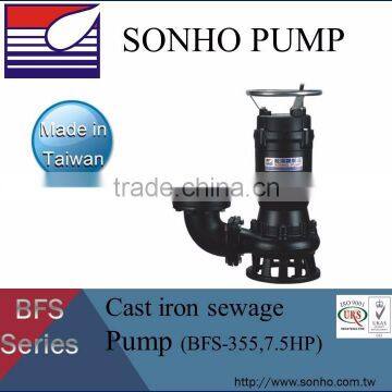 Taiwan 7.5hp 4inch sewage transfer effluent pump