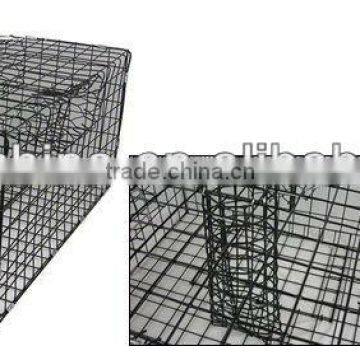 Black Vinyl Coated Square Crab Lobster Pot