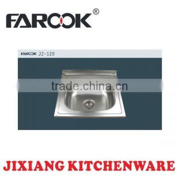 cheap single bowl 50*50cm stainless steel kitchen sink JZ-120