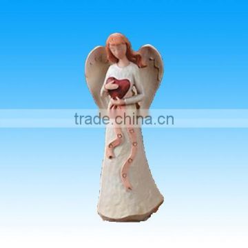 Angel with Heart Figurine Love Friendship Valentine Day Gift Decor Valentines