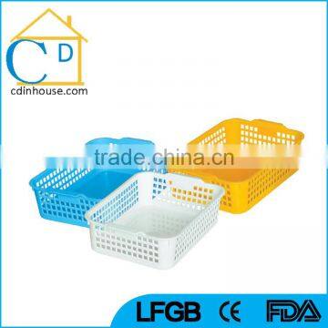 Plastic Sundries Storage Basket with Holder