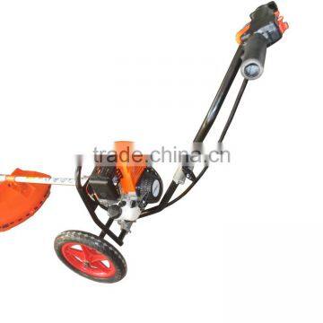 4 stroke wheeled brush cutter hand push grass trimmer