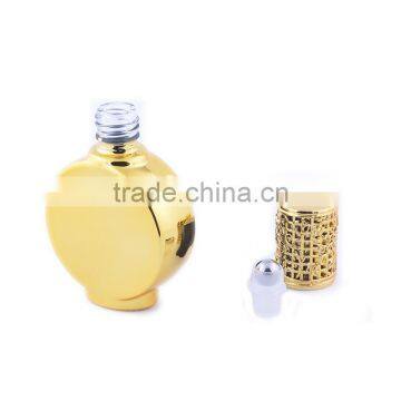 Silver Gold Pink Red Purple Blue UV Plated Colored Empty 15ml Stainless Steel Roll on Glass Bottle With Metal Cap photo-5