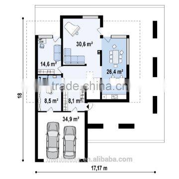 Low Cost Light Steel Prefabricated Residence for Sale