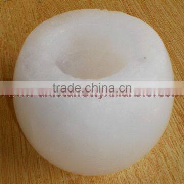 CRAFTED WHITE SALT CANDLE HOLDERS photo-2