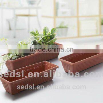 PP Plastic Type and Not Coated Finishing Plastic vegetable planter