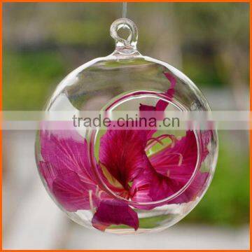 High quality glass hanging ball vase