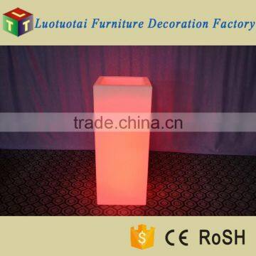 45*45*110cm Square Tall PE Plastic Outdoor LED Light up Flower Pot for Garden Decor photo-6