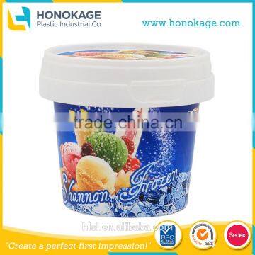 Customized IML ice cream packaging with logo, ice cream packaging pp material,ice cream packaging containers.