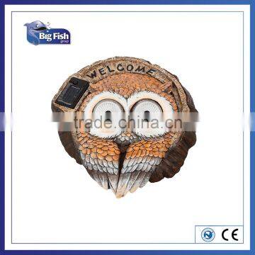 Solar Powered Polyresin Animal Barn Grandapa Owl Shaped House Light photo-3