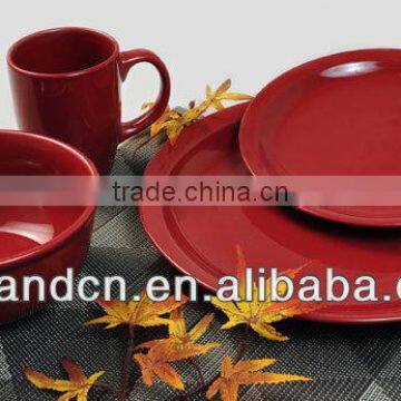 KC-00246/4-piece coffee table set/round shape/red covered color