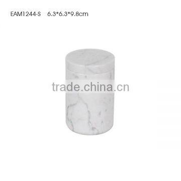 Home Decor Carrara Marble Candle Jars Designed With Lids for Customized photo-2