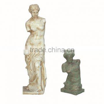 China white cast iron Life size home decor art nude woman garden statue