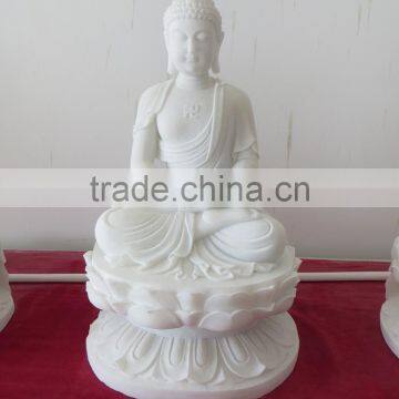 Hand Carved Home Decoration Small Marble Stone Buddha Statue photo-5