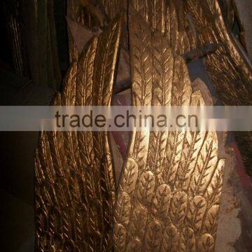 Antique Gold Wood Angel Wings photo-3