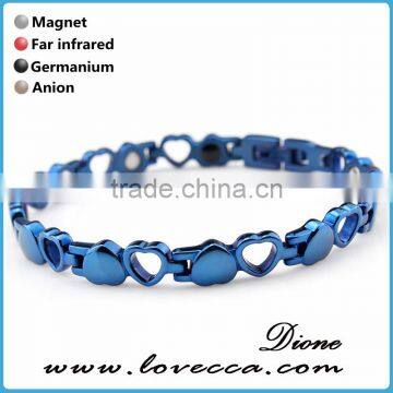 Supplier Stainless Steel Heart Shape Design Bio Magnetic Men's Energy Health Bracelet photo-2