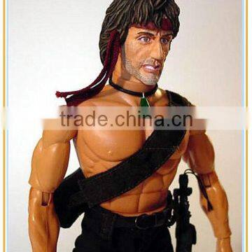 Custom Vinyl First Blood Figure Bust Statue Head Figurine for 12'' Action Figure Body photo-3