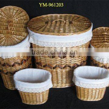 2016 New design willow hamper basket