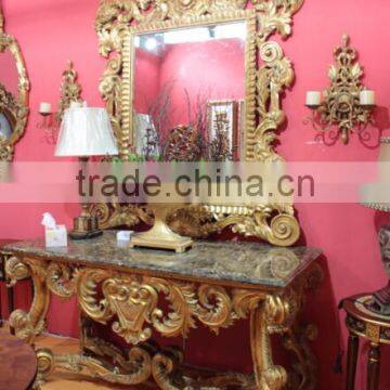 Large Size Sitting Room Furniture Set Antique Console Table With Mirror Arts photo-6