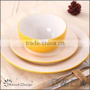 18pcs two-tone color ceramic dinner set