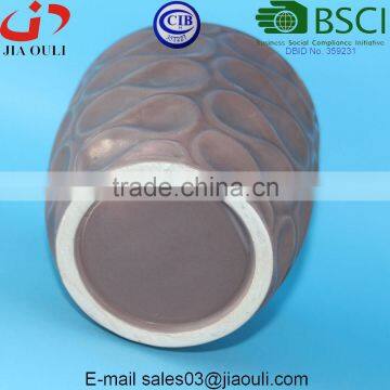 Wave Pattern Ceramic Succulent Planter Pot Matte Finish, Modern Minimalist Home Decoration photo-5