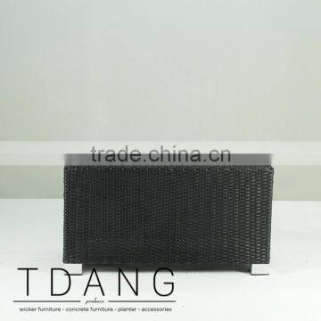 Kessler Wicker Table With Tempered Glass - Outdoor Rattan Coffee Table photo-3