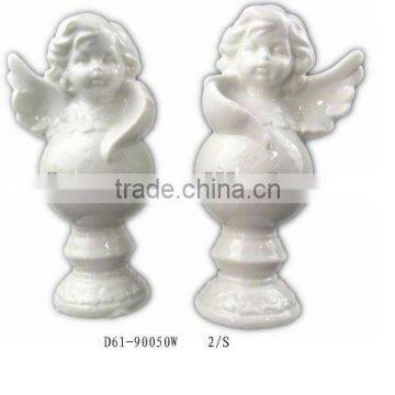 Ceramic cherub statue