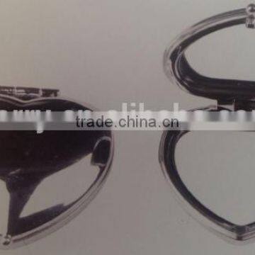 Plastic Heart-shaped Folding Sided Mirror Pocket Mirror photo-2