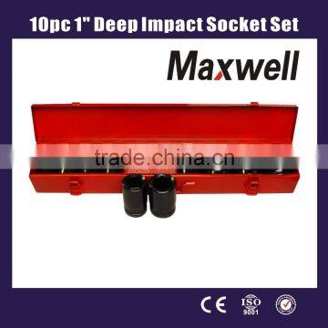 10pc 1" Deep Impact Socket Set